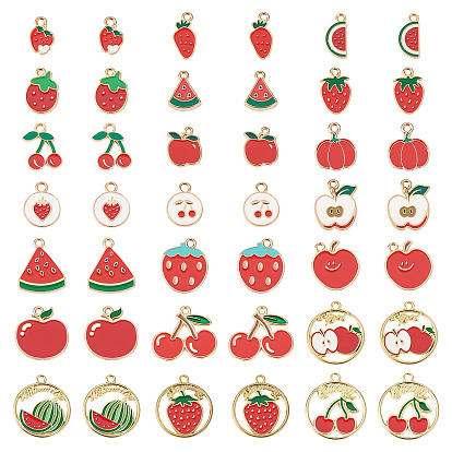 42 шт 21 стили подвески из сплава эмали, фрукты