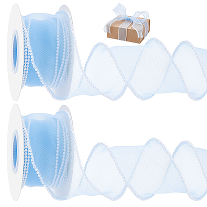 5 лента из органзы и пластика с пластиковой жемчужиной по краю, для одежды платье швейные принадлежности