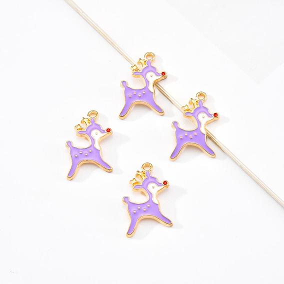 20 pendentifs en émail en alliage d'or léger, cerf