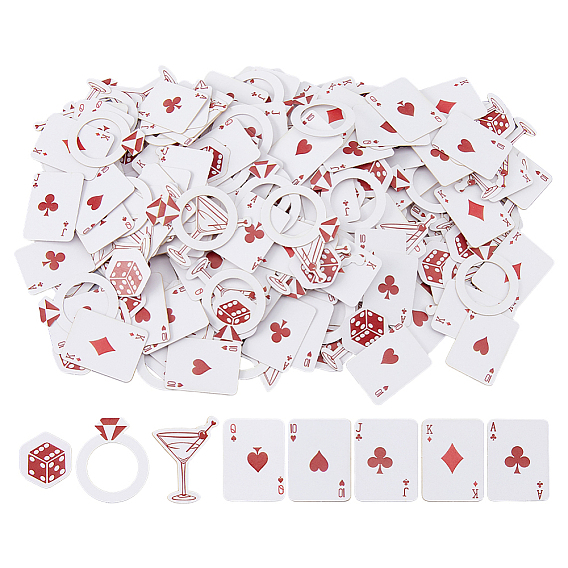 100шт. бумажных игральных карт конфетти, для праздничных украшений