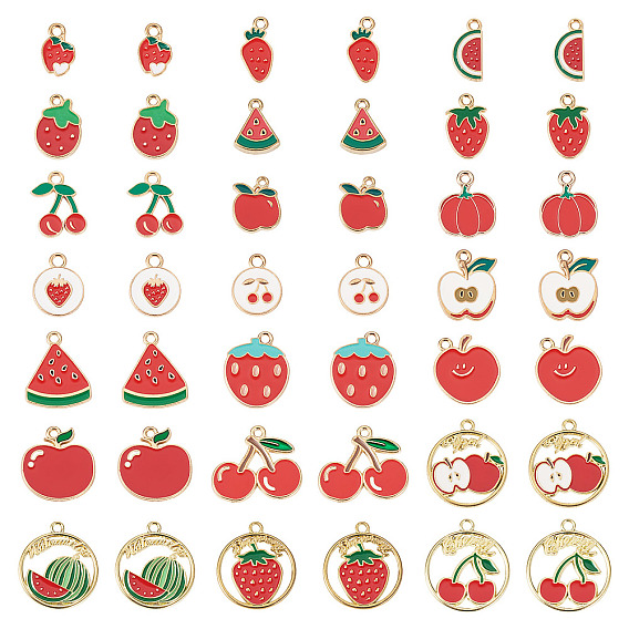 42 шт 21 стили подвески из сплава эмали, фрукты