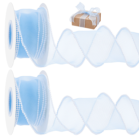 5 лента из органзы и пластика с пластиковой жемчужиной по краю, для одежды платье швейные принадлежности