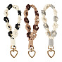 3 шт. хлопковые плетеные подвесные украшения в виде цветов, с сплава сердца застежками