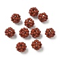 Natural Red Jasper Woven Beads, Cluster Beads, Faceted, Round
