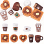 9Pcs 9 Styles Silicone Focal Beads, DIY Necklaces Making, Coffee Cup & Food
