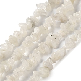 Natural Rainbow Moonstone Beads Strands, Chip