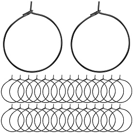 50 шт. 304 серьги-кольца из нержавеющей стали, бокал шарма кольца