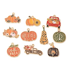 Подвески из сплава на день благодарения, с эмалью, золотые, подвеска-подсолнух в виде белки из тыквы