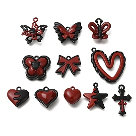 Red and Black Double Screen Alloy Pendants