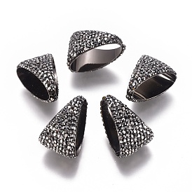 Подвеска из горного хрусталя из полимерной глины, с латунной фурнитурой 