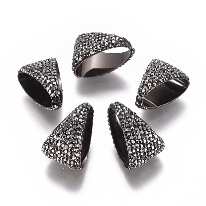 Подвеска из горного хрусталя из полимерной глины, с латунной фурнитурой 