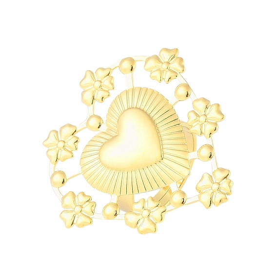 Сердце 304 регулируемые кольца из нержавеющей стали для женщин