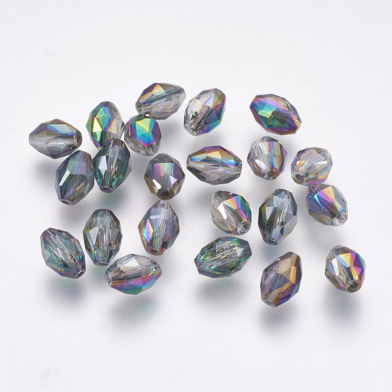 Imitation Austrian Crystal Beads, Grade AAA, Faceted, Rice