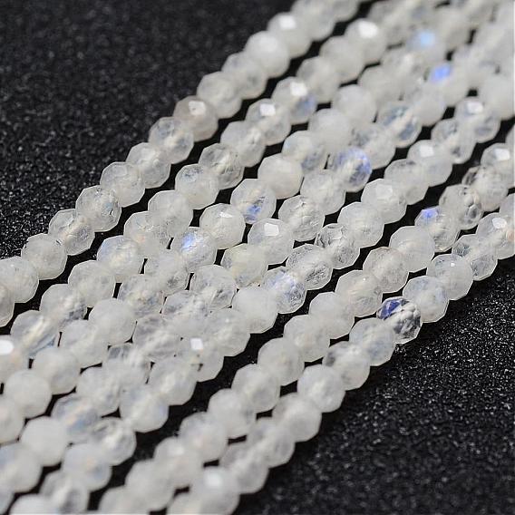 Natural Labradorite Bead Strands, Faceted, Round