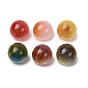 Двухцветные кабошоны из смолы и блестящей пудры, круглые