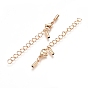 304 Stainless Steel Chain Extender, with Cord Ends and Lobster Claw Clasps, Long-Lasting Plated