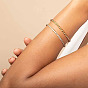 Minimalist Metal Chain Bracelet with Diamond-Encrusted Claws and Birthstone Beads