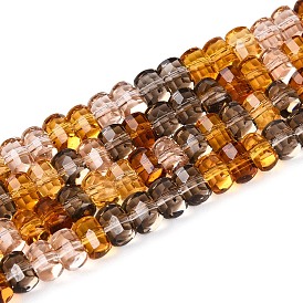 Прозрачные стеклянные бусины, кость, граненые