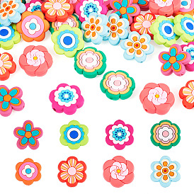 32 шт. 8 стили цветочные бусины из ПВХ