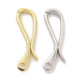 Rack Plating Brass Keychain Clasps, Long-Lasting Plated, Lead Free & Cadmium Free