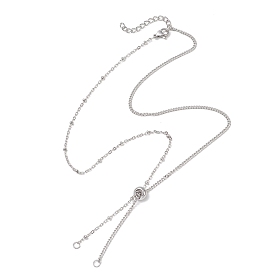 304 изготовление ожерелий из нержавеющей стали с цепочкой-сателлитом, не тускнеет