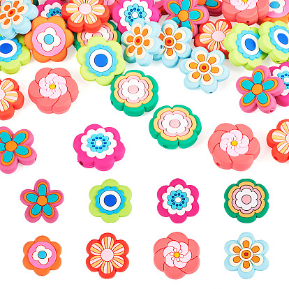 32 шт. 8 стили цветочные бусины из ПВХ