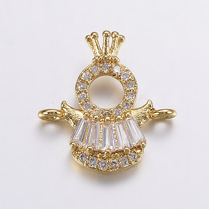 Латунные микро проложить кубических ссылки циркония, долговечный, ангел