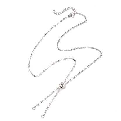 304 изготовление ожерелий из нержавеющей стали с цепочкой-сателлитом, не тускнеет