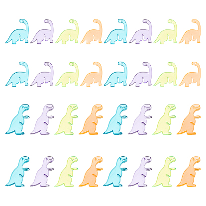 32 шт 2 стиль прозрачные акриловые подвески, динозавр