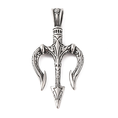 316 большие подвески из хирургической нержавеющей стали, амулет с тремя вилками