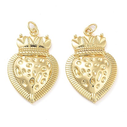 Стойки обшивки латунные подвески, с целью перехода в кольце, долговечный, без кадмия и без свинца, сердце с короной