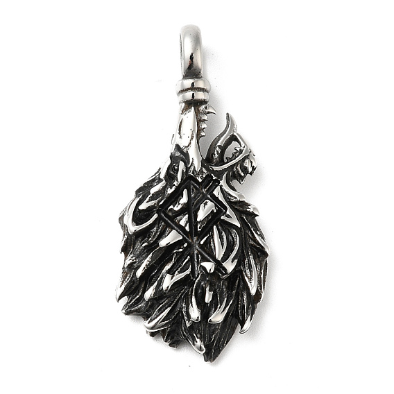 304 подвески для ручной полировки из нержавеющей стали, прелести волка