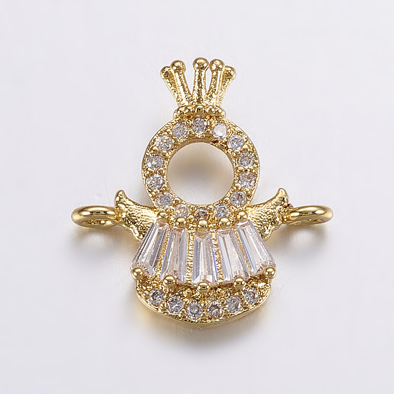 Латунные микро проложить кубических ссылки циркония, долговечный, ангел