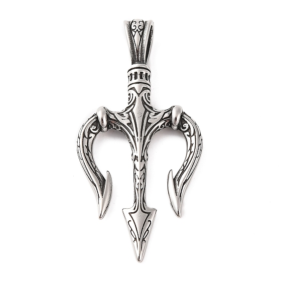 316 большие подвески из хирургической нержавеющей стали, амулет с тремя вилками