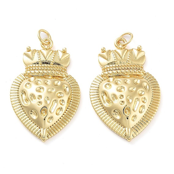 Стойки обшивки латунные подвески, с целью перехода в кольце, долговечный, без кадмия и без свинца, сердце с короной