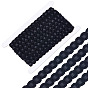 PU Leather with Polyester Ribbon, Clothes Accessories Decoration, Rectangle Pattern