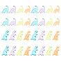 32Pcs 2 Style Transparent Acrylic Pendants, Dinosaur