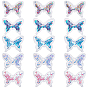 40шт 5 цвета ПВХ украшения аксессуары, со звездчатыми блестками, бабочка