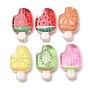 Printed Transparent Acrylic Beads, Fruit Ice Lolly