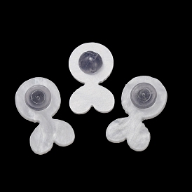 Силиконовые гайки для ушей, с акриловой, спинки для серьги, сердце