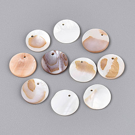 Подвески-диски из натуральных пресноводных ракушек