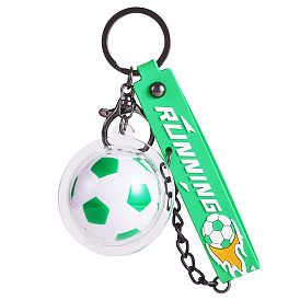 Soccer Keychain Cool Soccer Ball Keychain with Inspirational Quotes Mini Soccer Balls Team Sports Football Keychains for Boys Soccer Party Favors Toys Decorations