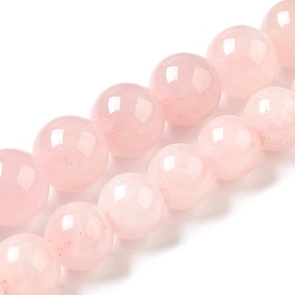 Натуральный мадагаскар розовый кварц бисер пряди, круглые