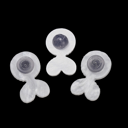 Силиконовые гайки для ушей, с акриловой, спинки для серьги, сердце