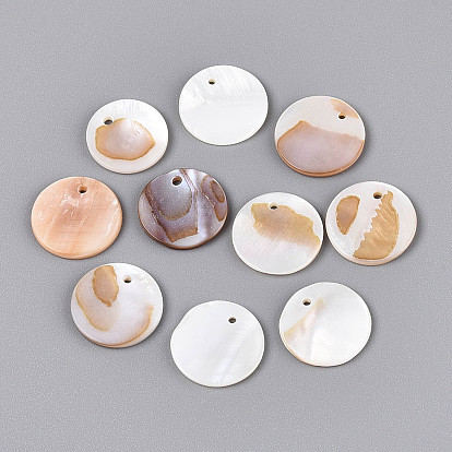 Подвески-диски из натуральных пресноводных ракушек