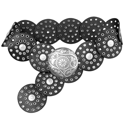 Винтажные полые корсетные ремни из искусственной кожи с дисковыми застежками из сплава