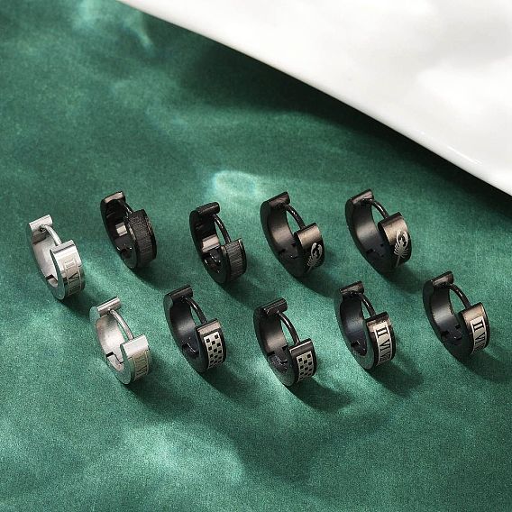 304 серьги-кольца для полировки из нержавеющей стали, ионное покрытие (ip)