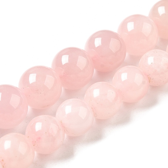 Натуральный мадагаскар розовый кварц бисер пряди, круглые