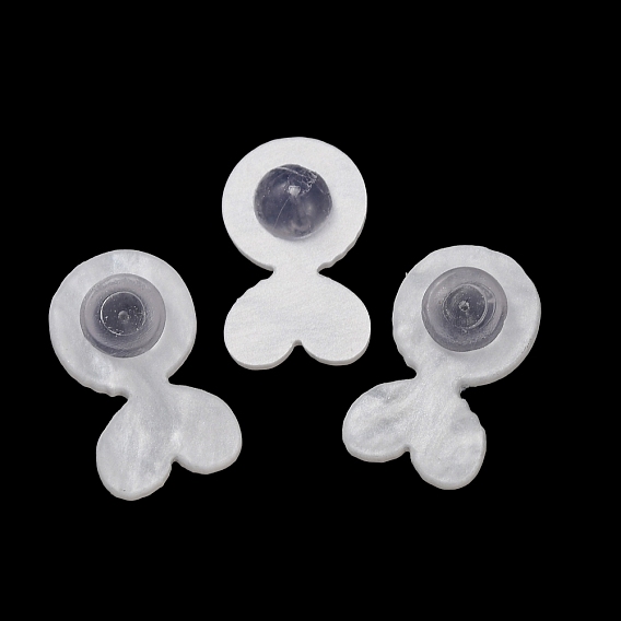 Силиконовые гайки для ушей, с акриловой, спинки для серьги, сердце