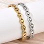 304 Stainless Steel Hinged Cuff Bangles, Eye